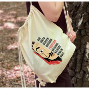 plecak worek ecru DTG  Bella ciao gun