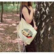 plecak worek ecru DTG  Bella ciao gun