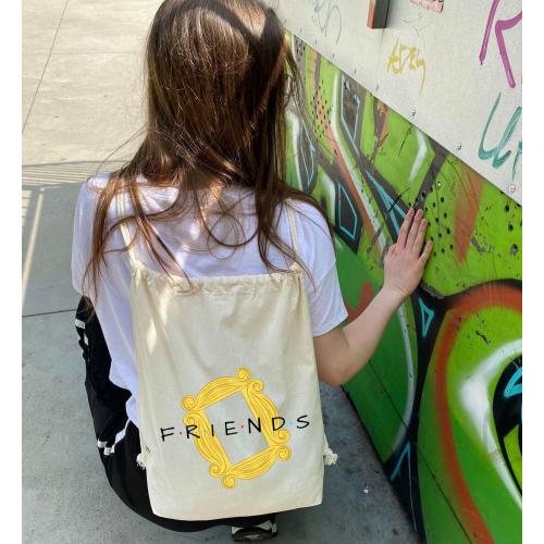 plecak worek ecru DTG  bella ciao name