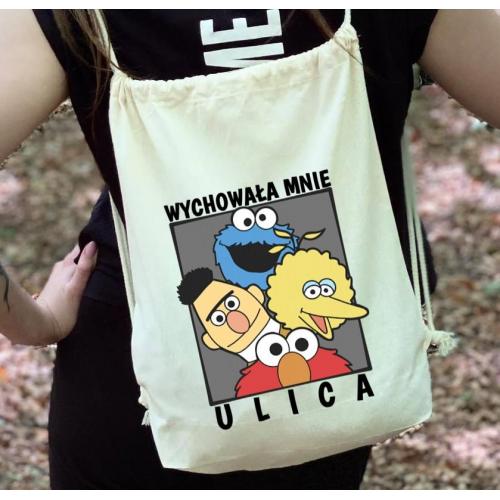 plecak worek ecru DTG kreskówki 1