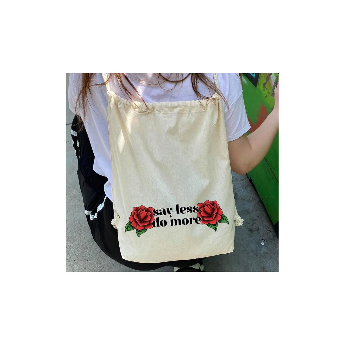 plecak worek ecru DTG kreskówki 1