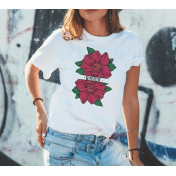 T-shirt lady slim DTG  van gogh