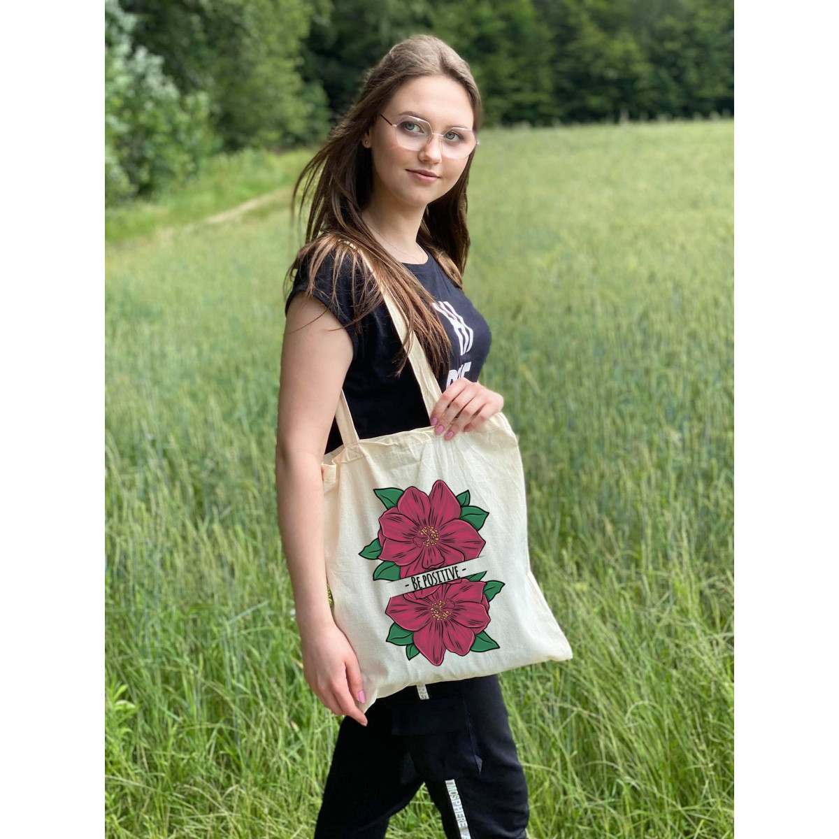 Torba bawełniana ecri Have a nice day