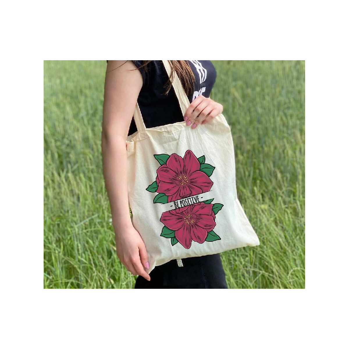 Torba bawełniana ecri Have a nice day