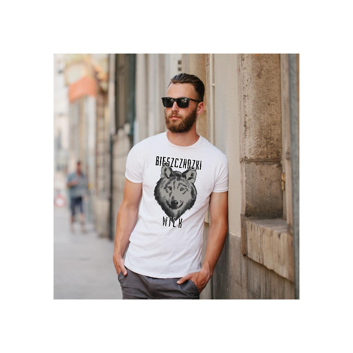 Koszulka z wilkiem Bieszczady