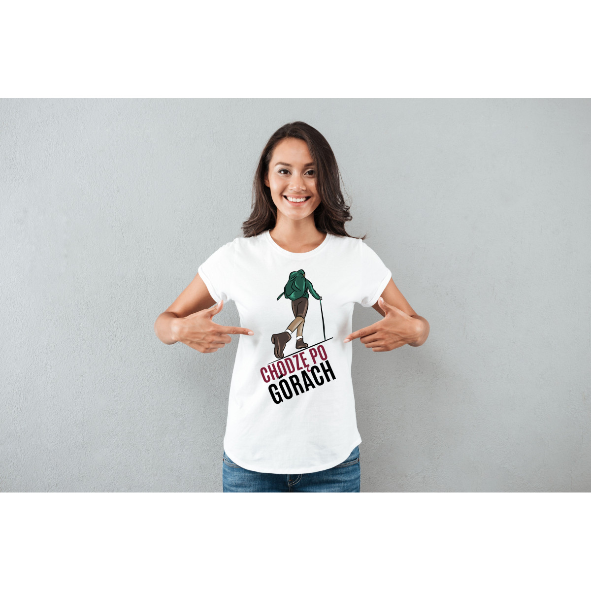 T-shirt lady slim DTG  Bieszczady