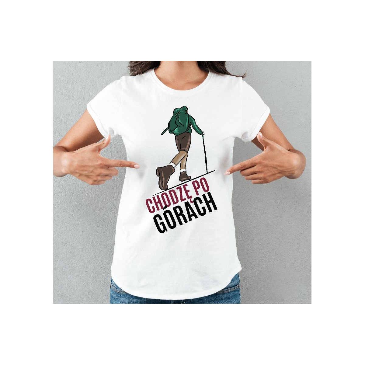 T-shirt lady slim DTG  Bieszczady