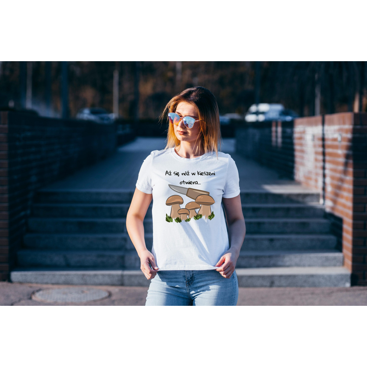 T-shirt lady slim DTG  W górach jest wszystko co kocham