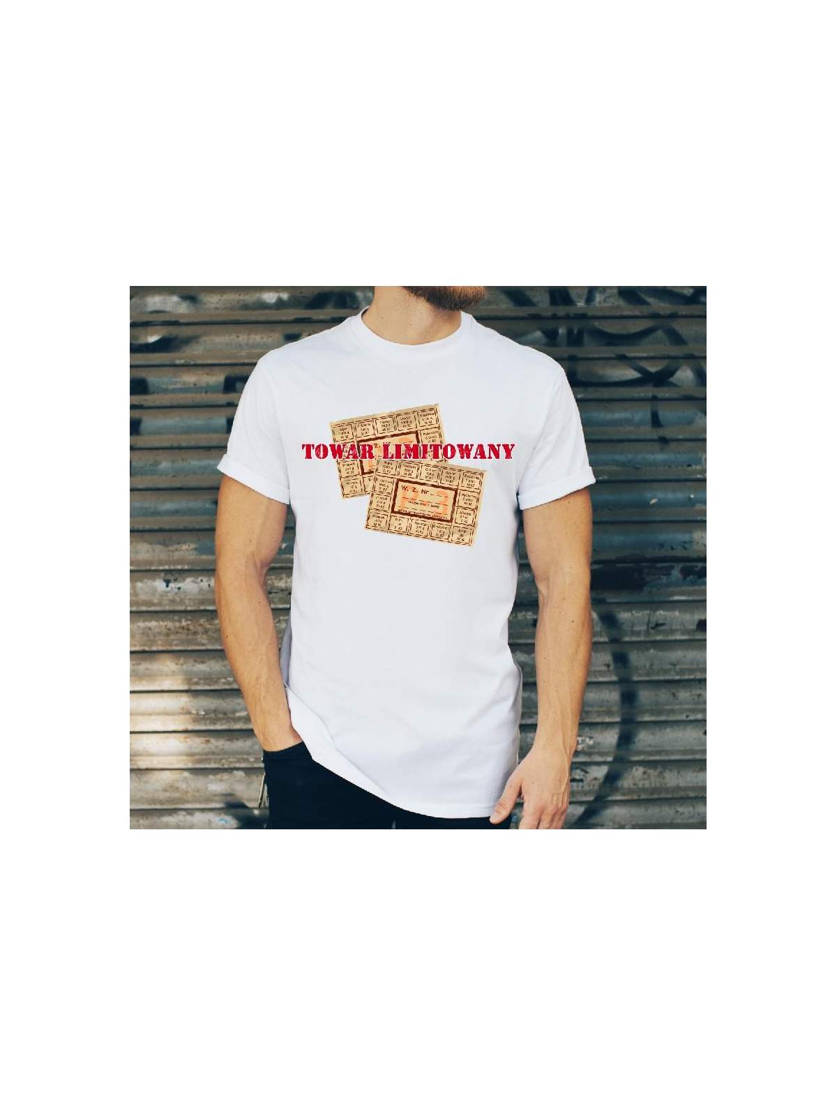 T-shirt oversize DTG w służbie narodu milicja - PRL