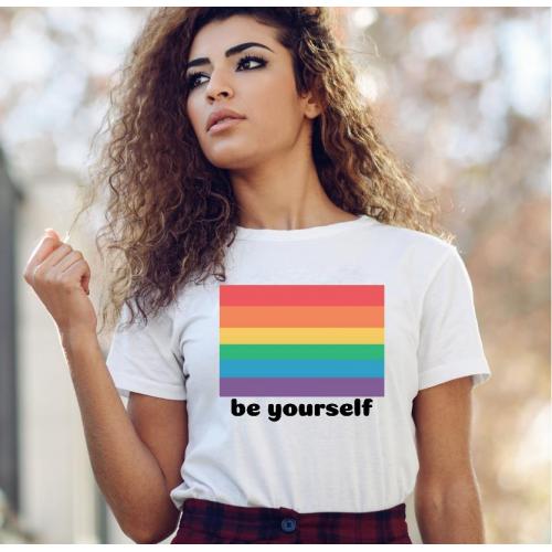 T-shirt lady slim DTG wychowała mnie ulica