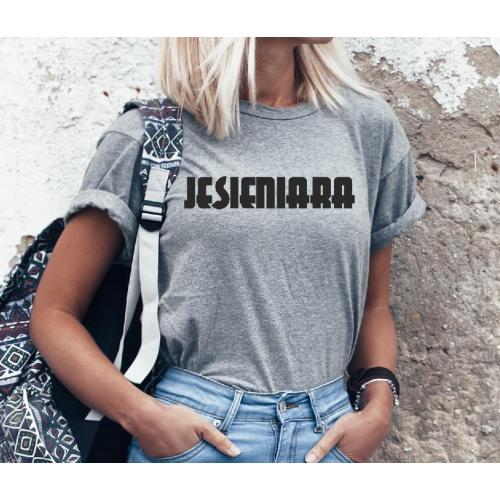 T-shirt lady szara Jesieniara