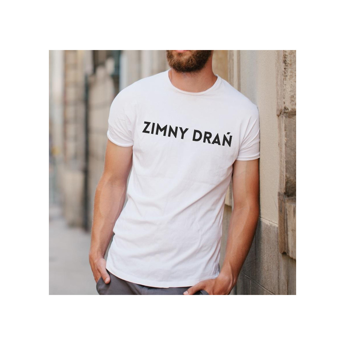 T-shirt oversize biały Lajdos