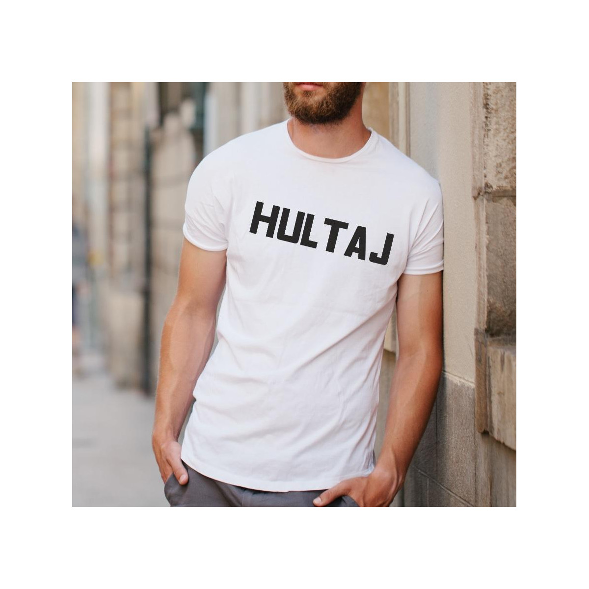 T-shirt oversize biały Zimny Drań