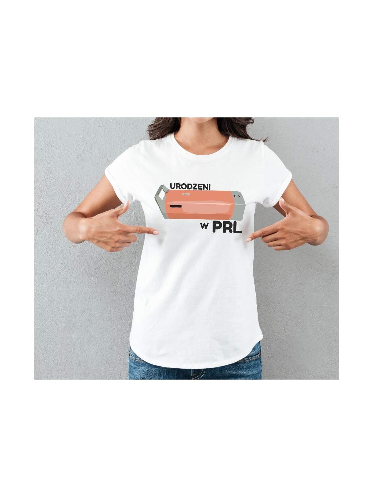 T-shirt lady slim DTG wychowała mnie ulica 3