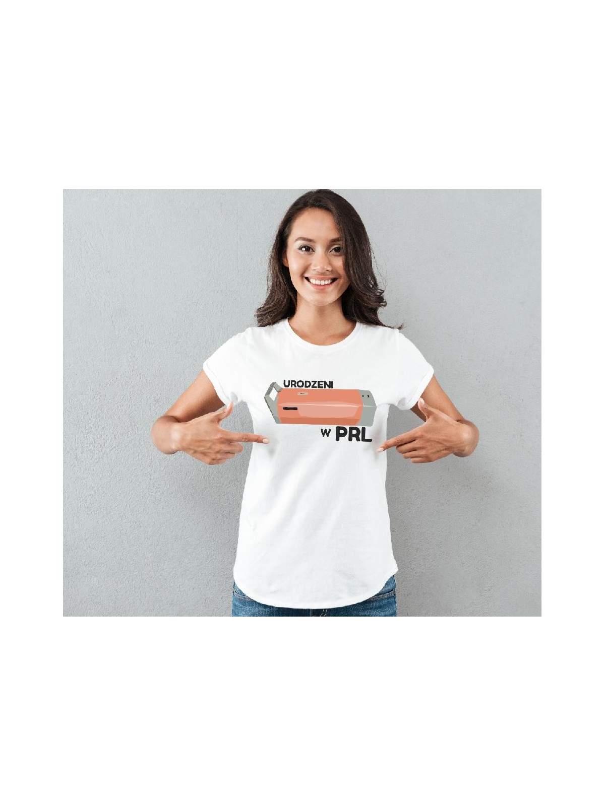 T-shirt lady slim DTG wychowała mnie ulica 3