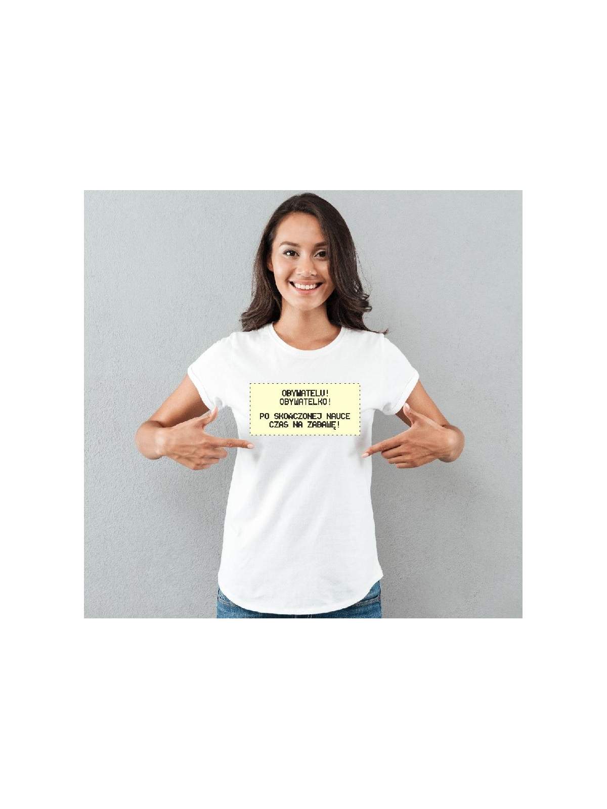 T-shirt lady slim DTG wychowała mnie ulica 3