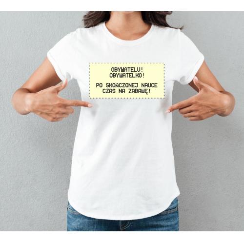 T-shirt lady slim DTG wychowała mnie ulica 3