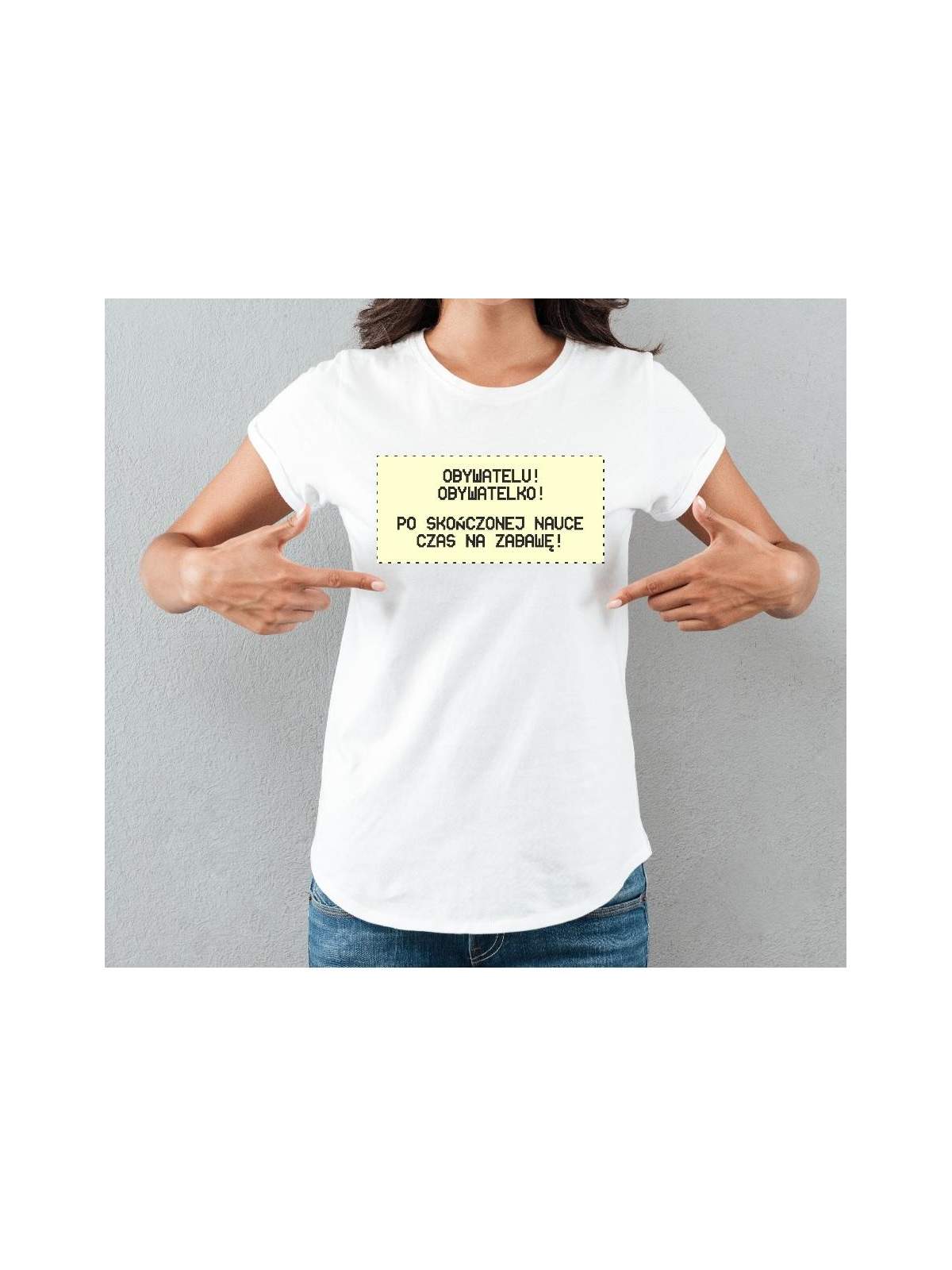 T-shirt lady slim DTG wychowała mnie ulica 3