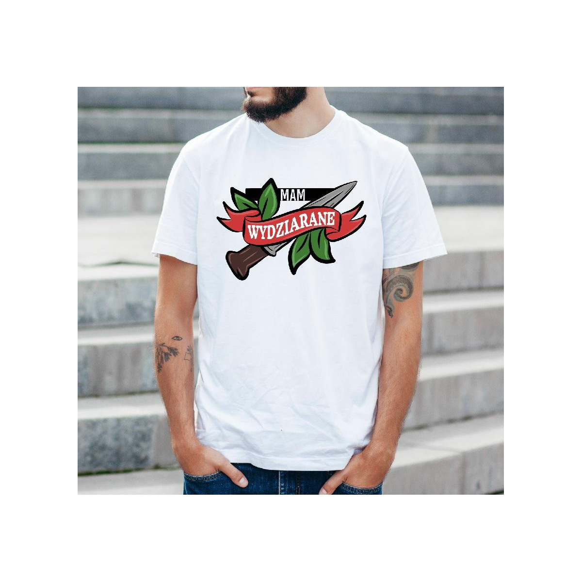 T-shirt oversize DTG Super chłopaki mają tatuaże