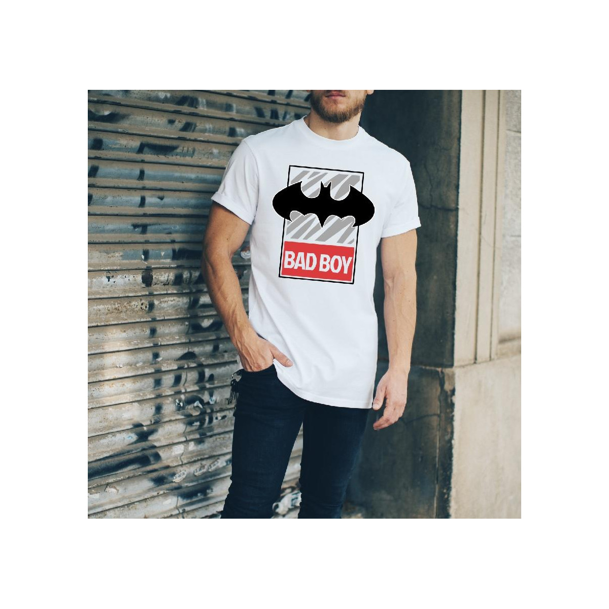 T-shirt oversize DTG Super chłopaki mają tatuaże