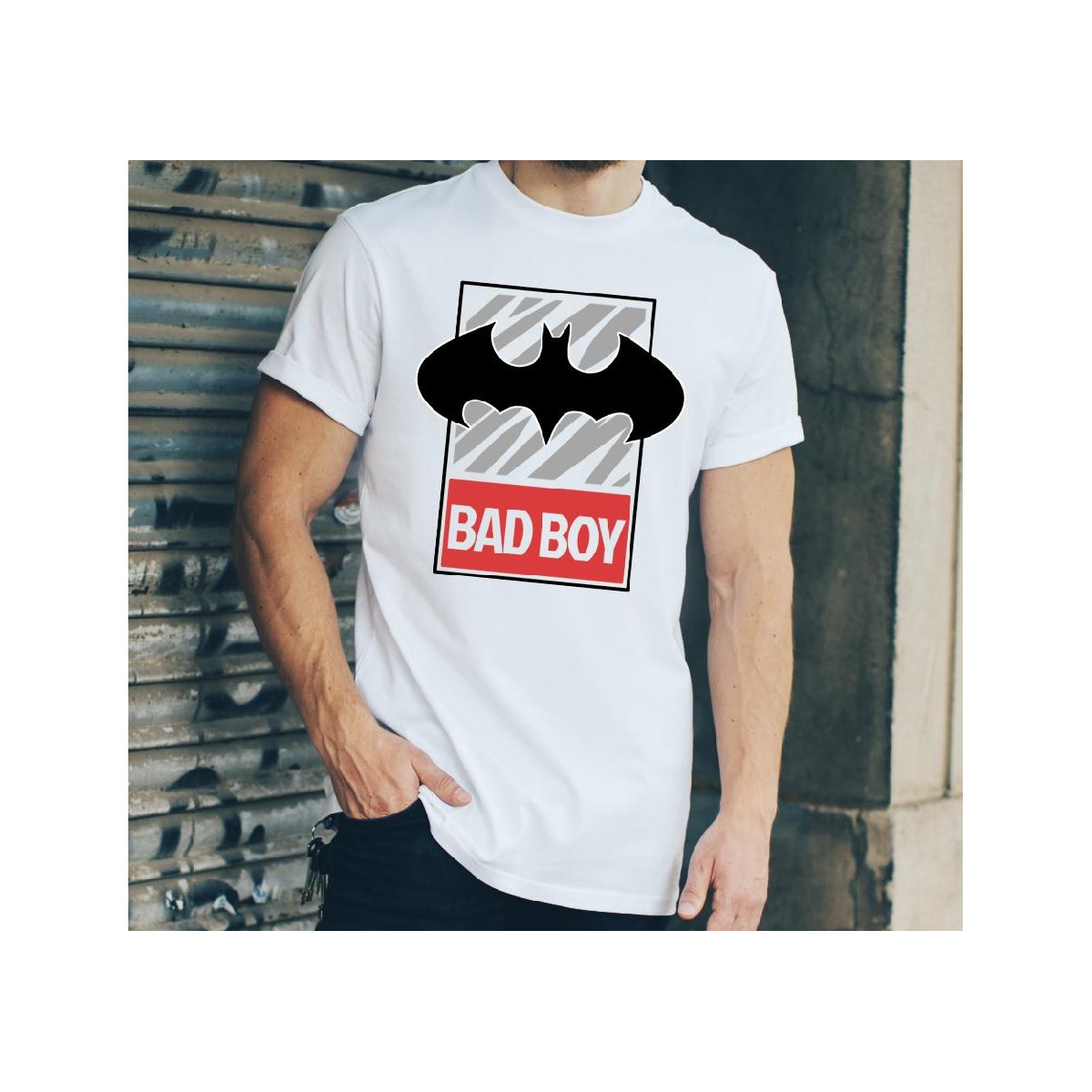 T-shirt oversize DTG Super chłopaki mają tatuaże