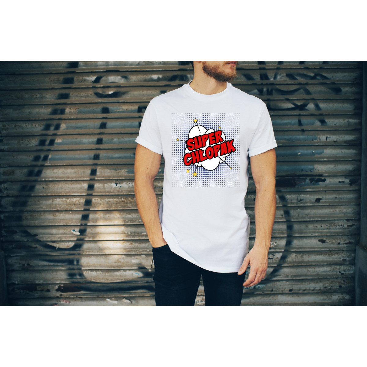 T-shirt oversize DTG boski chłopak