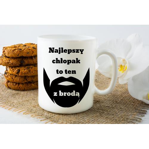 Kubek z nadrukiem Najlepszy chłopak to ten z brodą