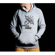 Bluza z kapturem szara/czarna Prawdziwy bohater