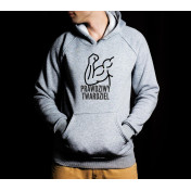 Bluza z kapturem szara/czarna Prawdziwy twardziel