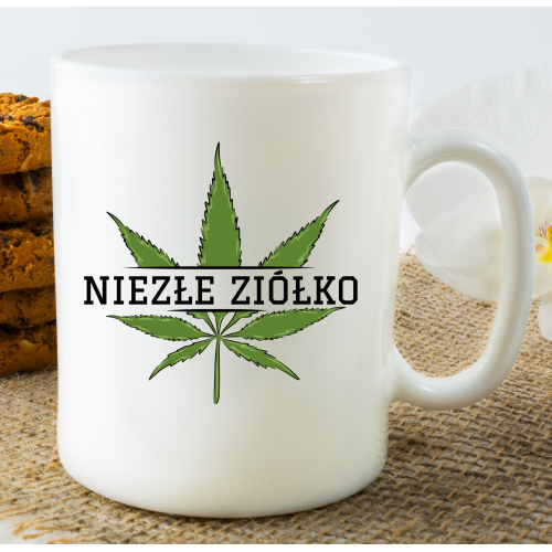 Kubek z nadrukiem Niezłe ziółko