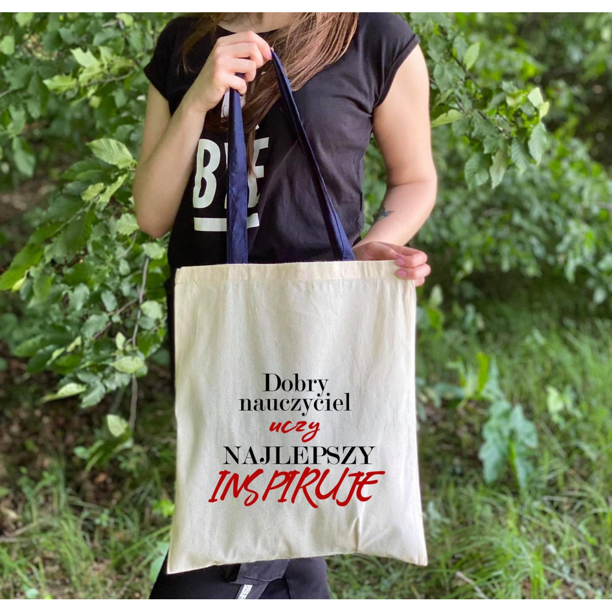 Torba dtg Dobry nauczyciel uczy najlepszy inspiruje - kolorowe uszy