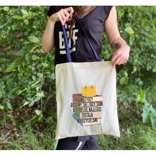 Torba dtg Tylko najlepsi zostają nauczycielami - kolorowe uszy