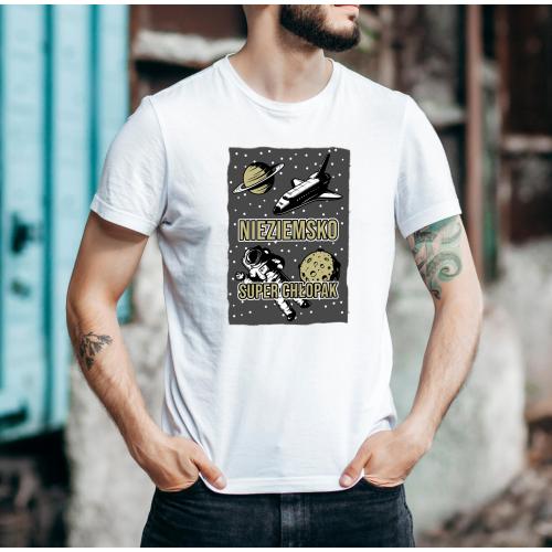 T-shirt oversize DTG Nieziemsko super chłopak 2