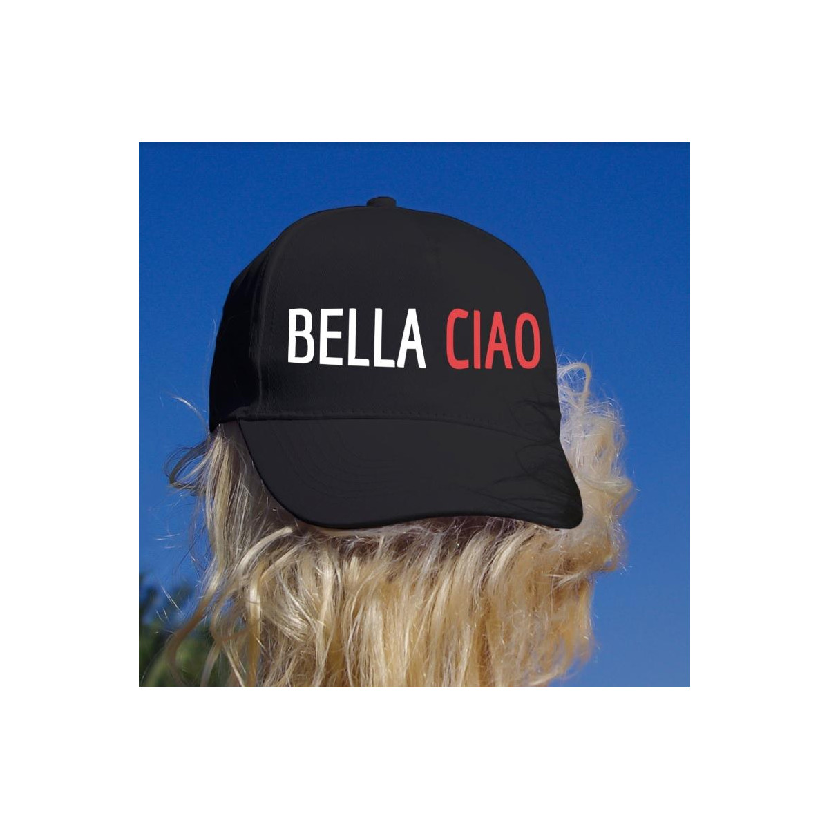 Czapka baseball czarna bella ciao karabin 2