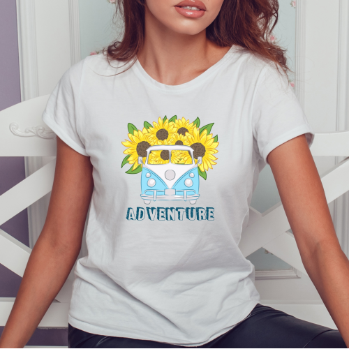 T-shirt lady slim DTG  adventure