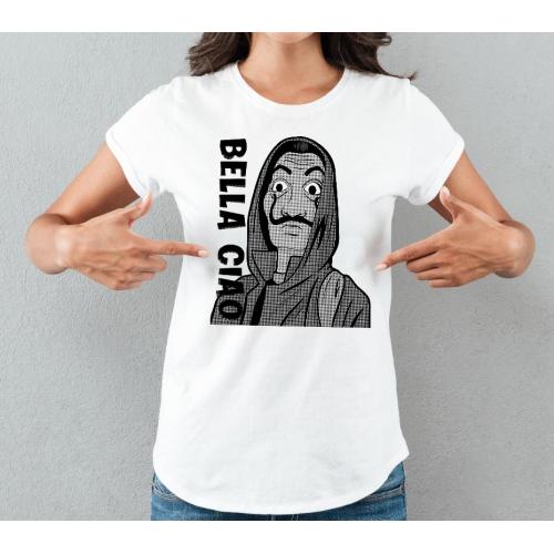 T-shirt lady slim DTG  bella ciao RB