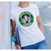 T-shirt lady slim DTG  bella ciao black