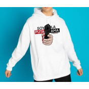 Bluza z kapturem biała bella ciao outlet