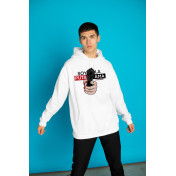 Bluza z kapturem biała bella ciao outlet