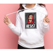 Bluza z kapturem biała bella ciao outlet