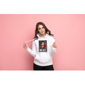 Bluza z kapturem biała bella ciao outlet