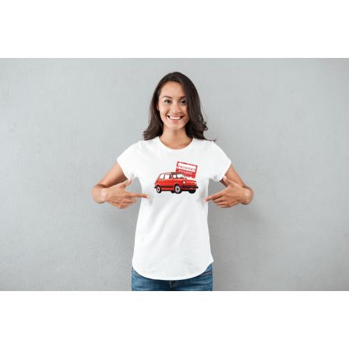 T-shirt lady slim DTG  van gogh