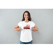 T-shirt lady slim DTG  van gogh