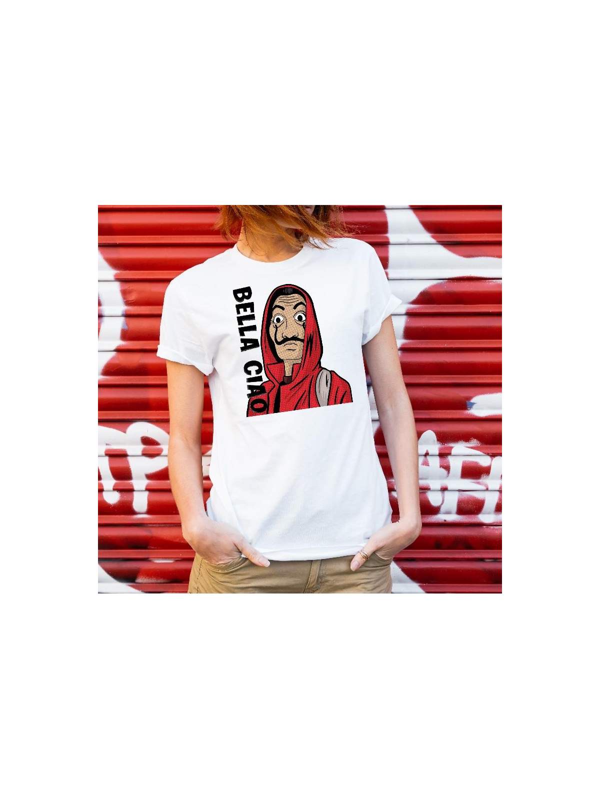 T-shirt lady slim DTG  bella ciao RB