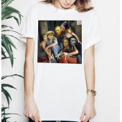 T-shirt lady slim DTG  van gogh