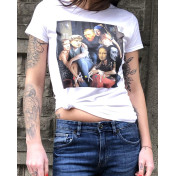 T-shirt lady slim DTG  van gogh