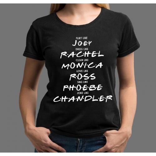 T-shirt lady CZARNA Friends