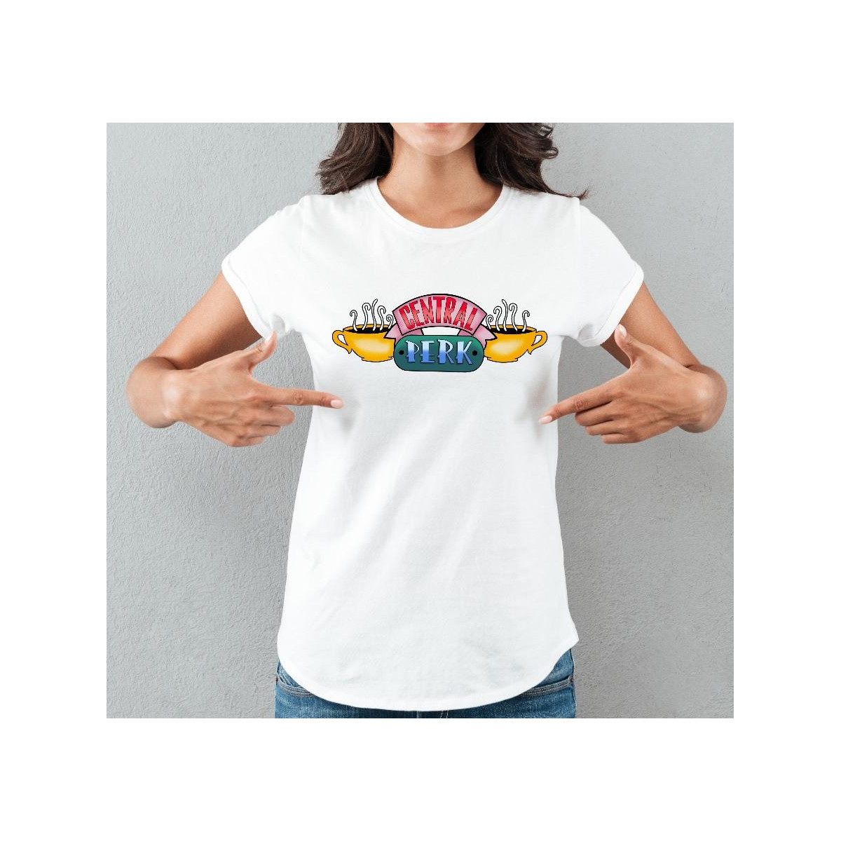 T-shirt lady slim DTG friends names