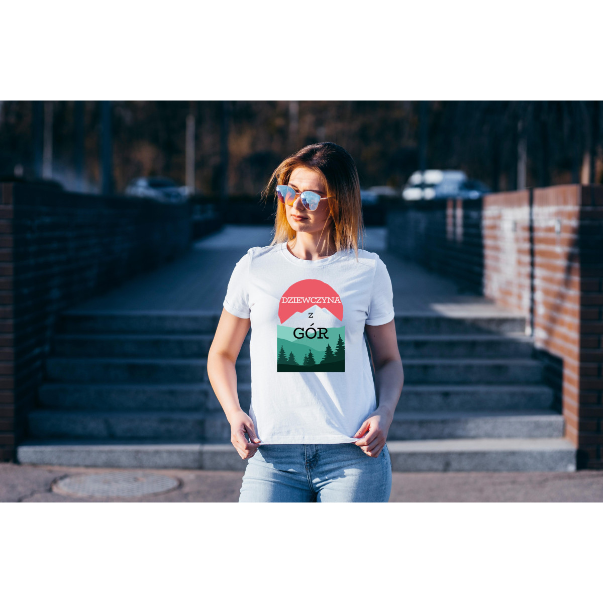 T-shirt lady slim DTG  Bieszczady Bieszczady
