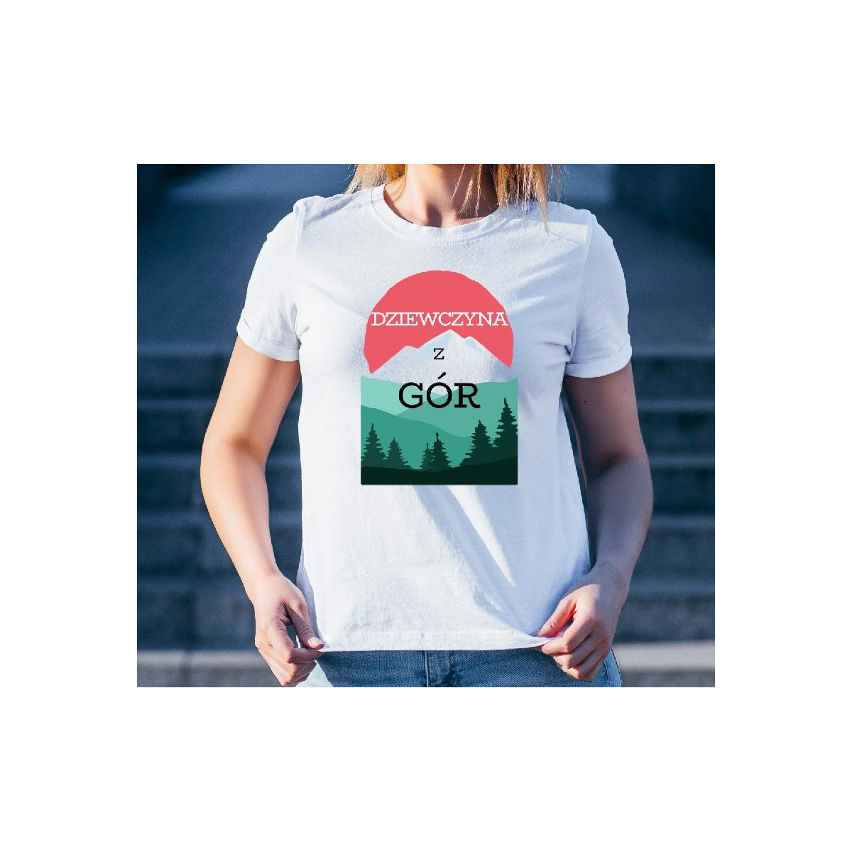 T-shirt lady slim DTG  Bieszczady Bieszczady